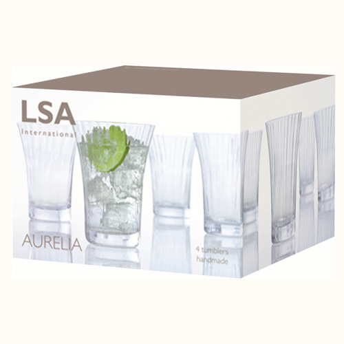 Набор из 4 стаканов LSA International Aurelia 340 мл