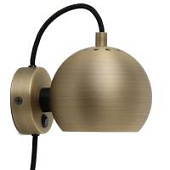 Лампа настенная ball, D12 см, античная латунь, матовая