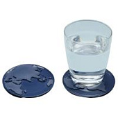 Набор подставок для кружки/стакана QUALY World coaster, синие, 2 шт.