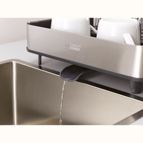 Набор из сушилки для посуды раздвижной extend steel и диспенсера для мыла presto steel