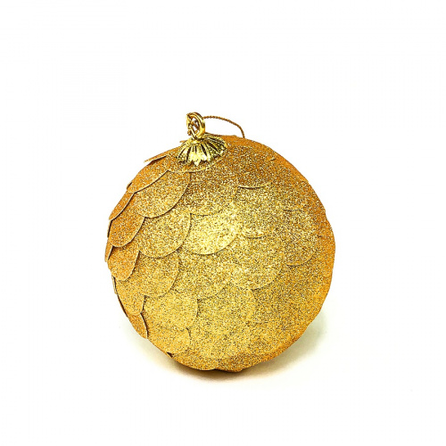 Шар новогодний декоративный EnjoyMe Paper Ball, золотой