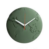 Часы настенные world wide waste, темно-зеленые