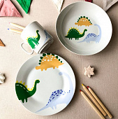 Набор посуды «Сотвори Чудо» Динозавры (3 в 1: кружка+тарелка+глуб. тарелка)
