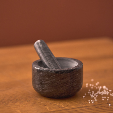Ступка marm, 12,7х7,6 см, черный мрамор