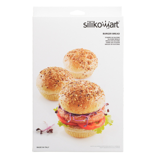 Форма для приготовления булочек и пирожных Silikomart Burger Bread 20 х 34 см силиконовая