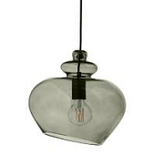 Лампа подвесная FRANDSEN grace, 31,5хD30 см, зеленое дымчатое стекло, черный цоколь