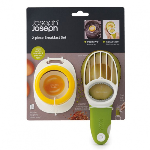 Набор для завтрака Joseph Joseph: форма для яиц пашот и нож для авокадо