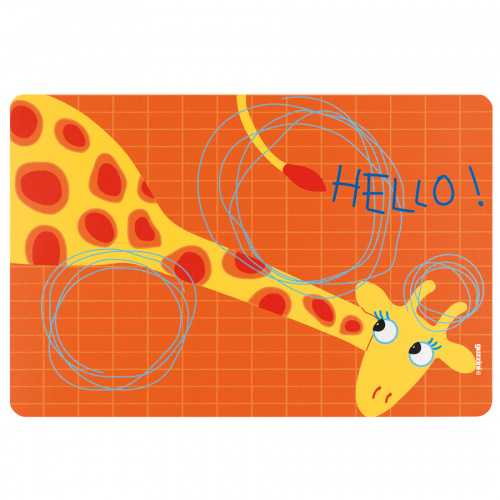 Коврик сервировочный детский hello жираф