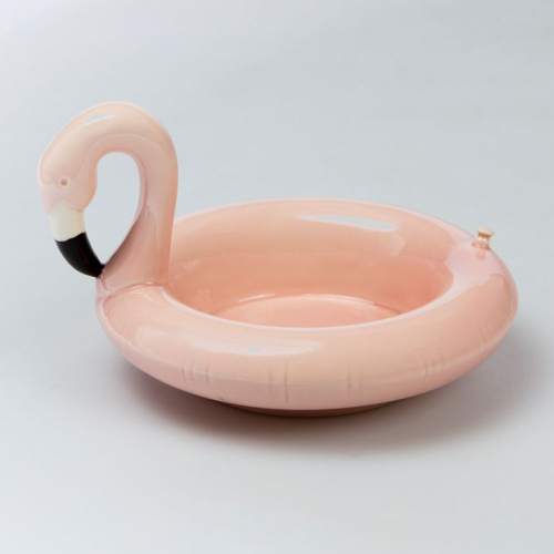 Миска сервировочная керамическая Floatie Flamingo