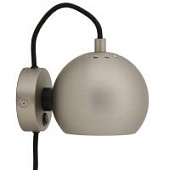 Лампа настенная ball, D12 см, матовый сатин