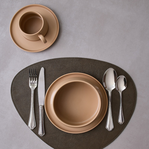 Салфетка сервировочная двухсторонняя drop, 33х41 см, темно-коричневая/молочная