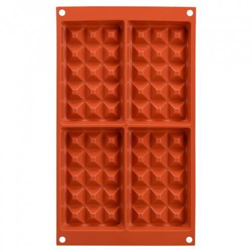 Форма для приготовления вафель Silikomart Waffel Classic силиконовая красная