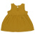 Платье без рукава из хлопкового муслина горчичного цвета из коллекции essential 24-36m