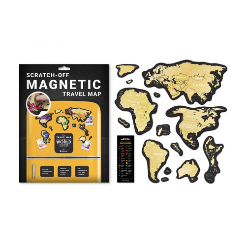 Скретч-карта мира Travel Map Magnetic World