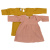 Платье с длинным рукавом из хлопкового муслина горчичного цвета из коллекции essential 24-36m