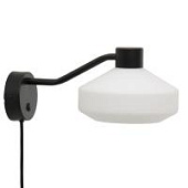 Лампа настенная FRANDSEN mayor, 31х14 см, белый плафон, черный матовый каркас