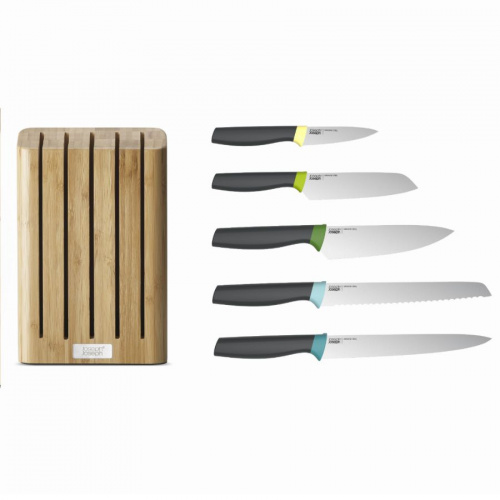 Набор ножей Joseph Joseph Elevate Knives Bamboo в подставке из бамбука, 5 шт