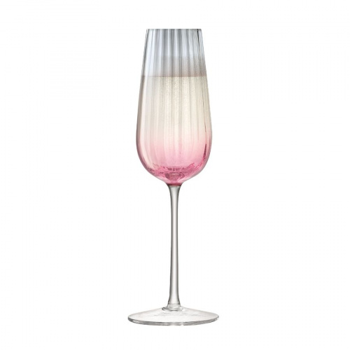Набор бокалов-флейт для шампанского LSA International Dusk 2 шт, розовый-серый