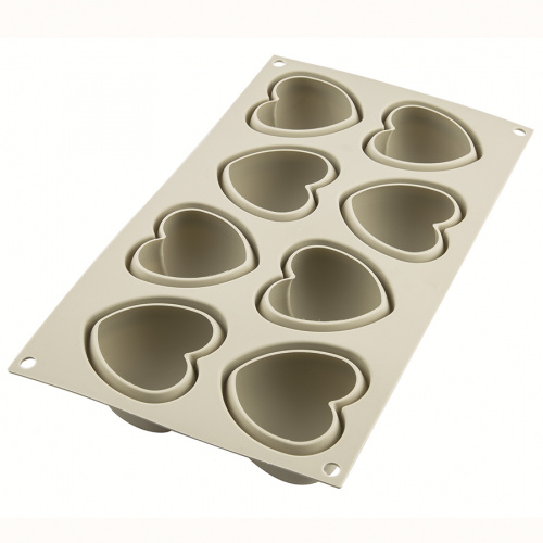 Форма для приготовления пирожных Silikomart Cuoricino 20,5 х 19,8 см силиконовая