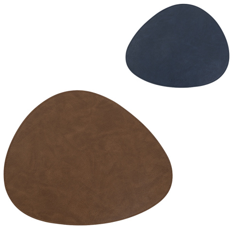 Салфетка сервировочная двухсторонняя drop, 33х41 см, синяя/коричневая