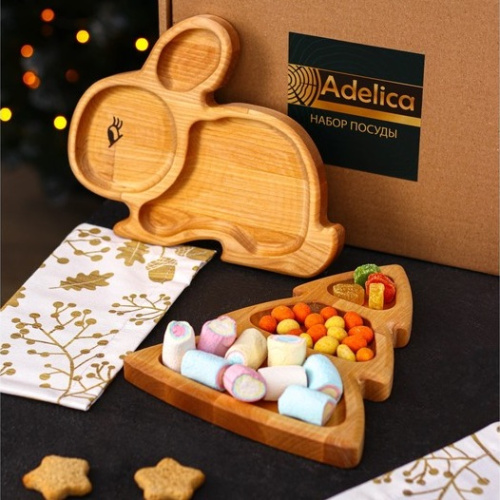 Подарочный набор посуды с кроликом Adelica