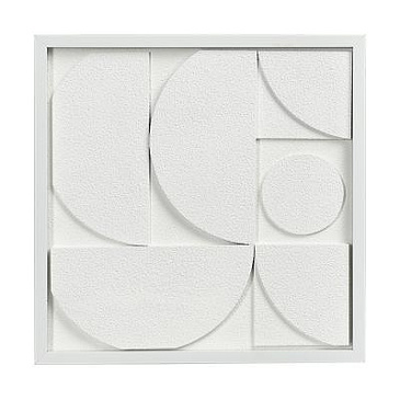 Панно декоративное с эффектом 3d Минимализм, с белой рамой, 40х40 см