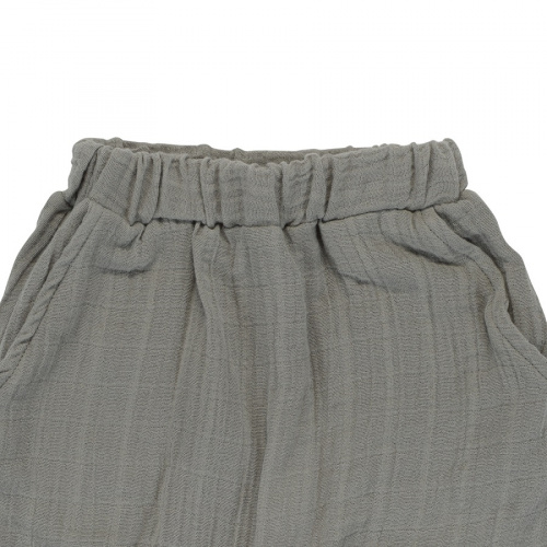 Штаны из хлопкового муслина серого цвета из коллекции essential 18-24m