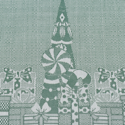 Салфетка из хлопка зеленого цвета с рисунком Tkano Щелкунчик из коллекции New Year Essential, 53х53 см