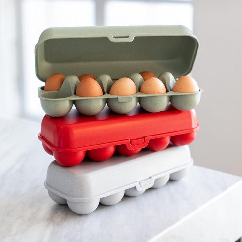 Коробка для яиц eggs to go organic серая