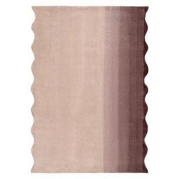 Ковер из шерсти over horizon цвета марсала из коллекции trendy ruffles, 200х300 см