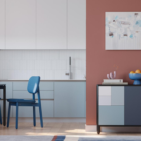 Панно декоративное fleur, 60х60 см, голубое