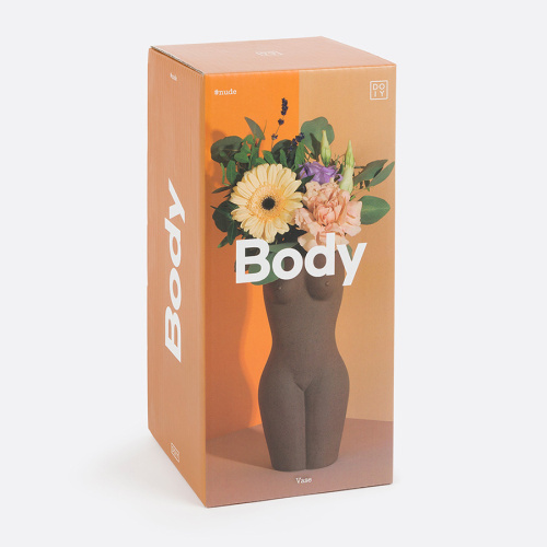 Ваза для цветов Doiy Body, Black, 23 см
