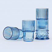 Набор из 4 стеклянных бокалов Hestia (голубой)