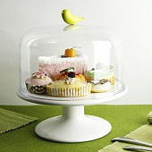 Подставка для сладостей Sweet Tweet с крышкой, зеленая птичка