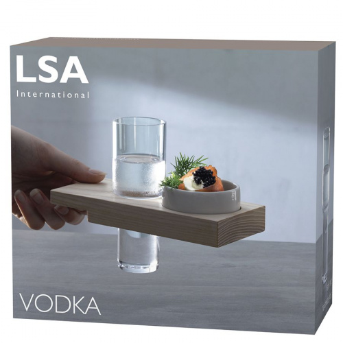 Набор сервировочный из стопки и подставки LSA International Vodka Solo