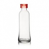 Бутылка для воды стеклянная 1 л красная